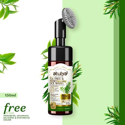 Atulya Tea Tree & Neem Foaming Face Wash 150 ml - Scrubs & Exfoliants