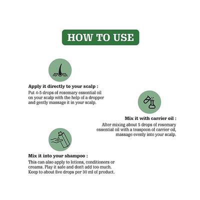 Aravi Organic 100% Pure Natural Rosemary Essential Oil For Hair Growth and Nourish Skin 10 ml - Essential Oils