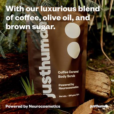 Justhuman Coffee Caramel Body Scrub 250 gm - Scrubs & Exfoliants