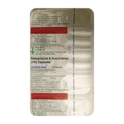 Acemizrab 200/20mg Capsule 10'S - Pain relief-Nsa