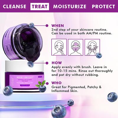 Conscious Chemist Berry Bright Soothing and Calming Gel Mask with Niacinamide & Berry Complex 50 gm - Face Mask