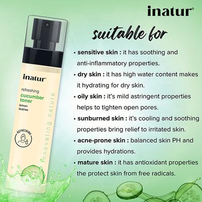 Inatur Facial Mist Toner - Cucumber 100 ml - Toners