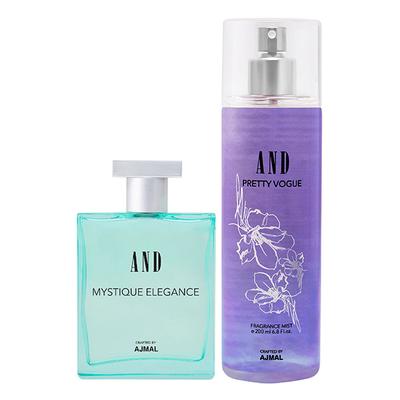 AND MystE EDP & PrettyV Mist Pack of 2 250 ml - Body Mist/Spray