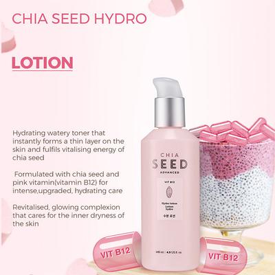 The Face Shop Chia Seed Advanced Vit B12 Hydro Lotion 145ml - Lotions & Creams