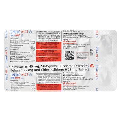 TELMA MCT 25/6.25 Tablet 10's - Hypertension-Ang