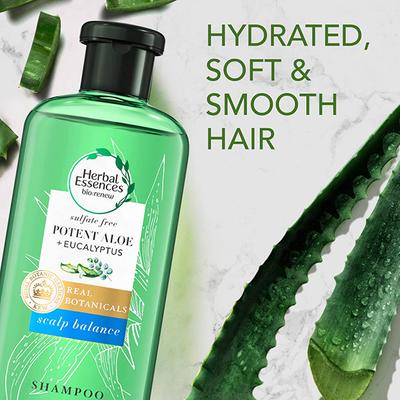 Herbal Essences Real Aloe & Euculyptus Shampoo For Soft Smooth Hair Sulfate and Paraben Free 400 gm - Shampoos