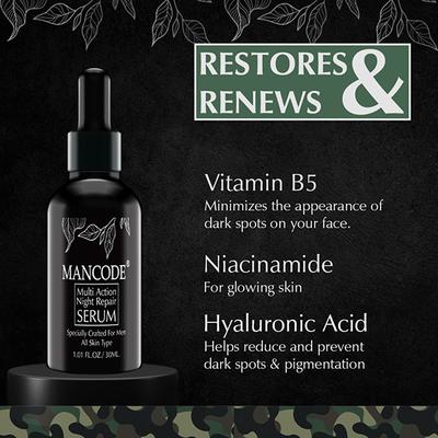 Mancode Multi Action Night Repair Serum 30 ml - Face Serum