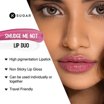 SUGAR Cosmetics Smudge Me Not Lip Duo - 09 Suave Mauve (Mauve) 3.5 ml - Lipsticks