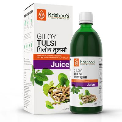 Krishna's Herbal & Ayurveda Giloy Tulsi Juice 500 ml - Ayurvedic Juices