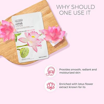 The Face Shop Real Nature Lotus Face Mask 20 Gm - Sheet Masks