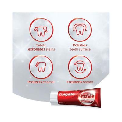 Colgate-Palmolive, Colgate Visible White Teeth Whitening Toothpaste, Protects Enamel, Removes Stains, With Whitening Accelerators (Saver pack of 20 1's - Toothpaste