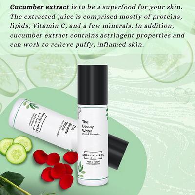 Miracleherbsindia The Beauty Water Rose & Cucumber 125 ml (N) - Toners