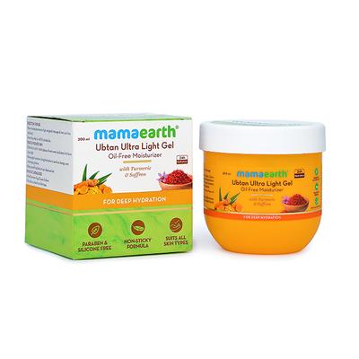 Mamaearth Ubtan Ultra Light Gel Oil Free Moisturizer 200 ml - Face Moisturizers