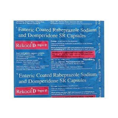Rekool D 20mg Capsule 15'S - Ulcer/Reflux/Flatulence-Aaa