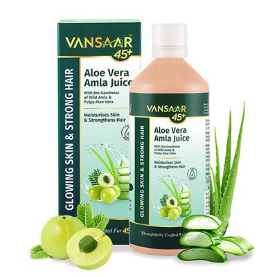 Vansaar 45+ Aloe Vera Amla Juice 1 L - Ayurvedic Juices
