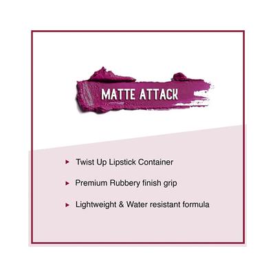 SUGAR Cosmetics Matte Attack Transferproof Lipstick - 08 Daft Pink (Deep Pink) 2 gm - Lipsticks