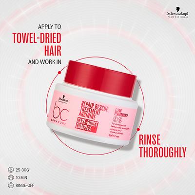 Schwarzkopf Professional Bonacure Repair Rescue Treatment with Arginine,with Vegan Keratin 200 ml - Hair Masks & Packs