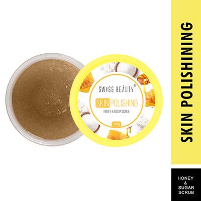 Swiss Beauty Skin Polishing Face Scrub - (Honey & Sugar) 100 gm - Scrubs & Exfoliants