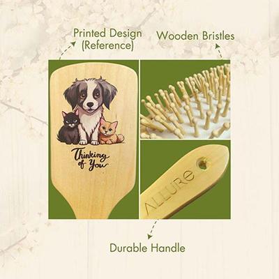 Allure Personalised Paddle Hair Brush Bride Squad Print 1's - Hair Brushes