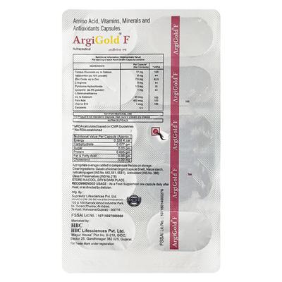 ARGIGOLD F Capsule 10's - Supplements-Sup