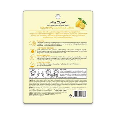 Miss Claire Nature Essence Face Mask Smoothing - Eggwhite Lemon 25ml - Masks & Peels
