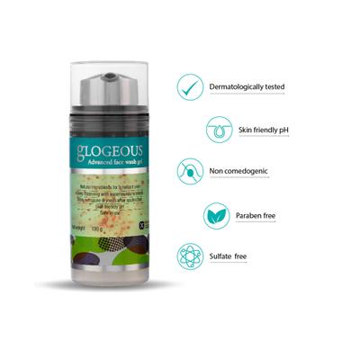 Glogeous Advanced Face Wash Gel 100gm - Cleanser-Oth