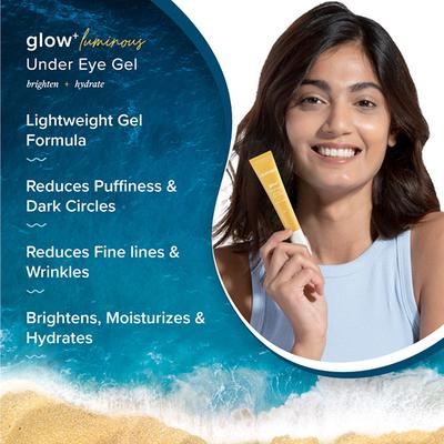 Aqualogica Glow Plus Luminous Under Eye Gel 20 gm - Under Eye Creams & Serums