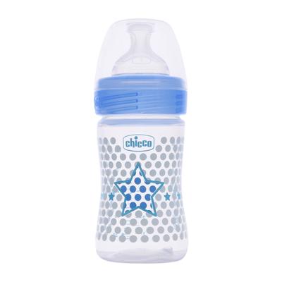 Chicco Wellbeing Feeding Bottle - Blue 150 ml - Feeding & Nursing
