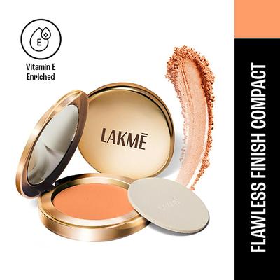 Lakme 9to5 Powerplay Matte Compact, Oil Control Formula, With Vitamin E, Apricot, 9 gm - Compact Powder