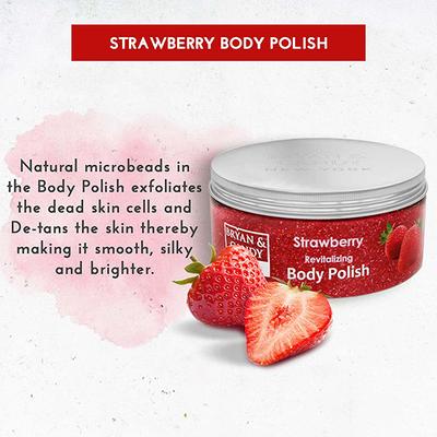 Bryan & Candy Strawberry Polish 200 gm - Scrubs & Exfoliants