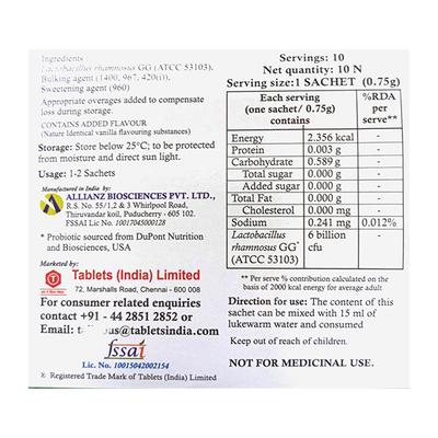 BIFILAC GG SUGAR FREE & GLUTEN FREE Granules 0.75gm - Diarrhoea-Ant