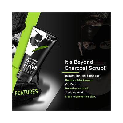 Qraamen Activated Bamboo Charcoal Scrub with Essential Oils 100 gm - Face Scrubs