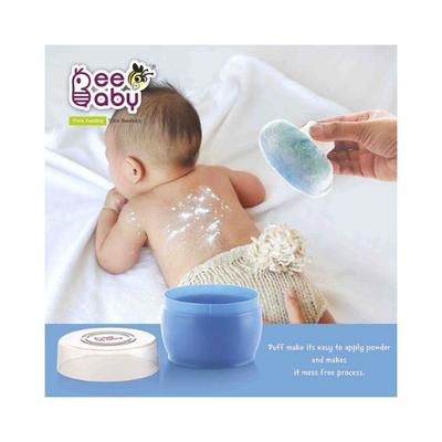 Beebaby Premium Powder Puff with Container for Baby 0M + (Blue) 1's - Baby Powder