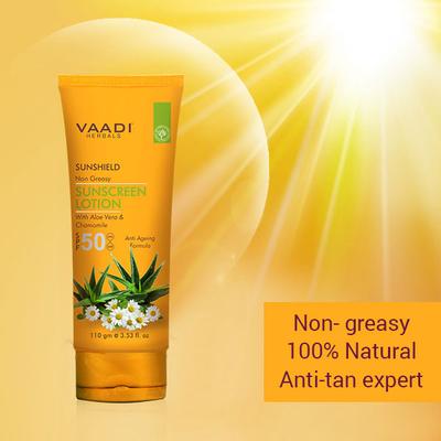Sunscreen Lotion SPF-50 with Aloe Vera & Chamomile 110 ml - Body Sunscreen