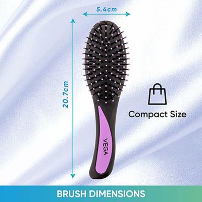 Vega Cushion Hair Brush for Men and Women for Straightening and Grooming (E33-CB) 83 gm - Hair Brushes