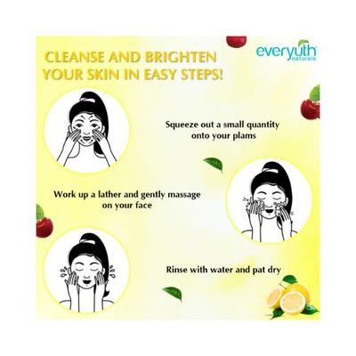 Everyuth Naturals Brightening Lemon & Cherry Facewash 150 gm - Face Wash & Cleansers