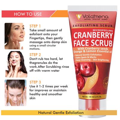 Volamena Exfoliating Micropeeling Scrub - Cranberry 100 ml - Scrubs & Exfoliants