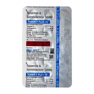 TORBRIT PLUS 10 Tablet 15's - Hypertension-Diu