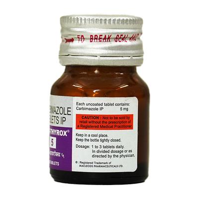 Anti Thyrox 5mg Tablet 100'S - Hyperthyroidism-Ant