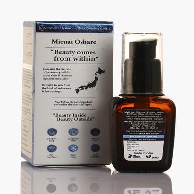 VIA TOKYO ORGANIC Ginseng & Hyaluronic Acid Vit C Face Serum, Moisturizing, No Sulphates, No Paraben 30 ml - Face Serum