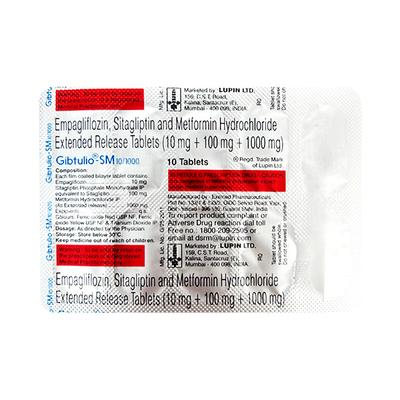 GIBTULIO SM 10/1000 Tablet 10's - Diabetes-Ant