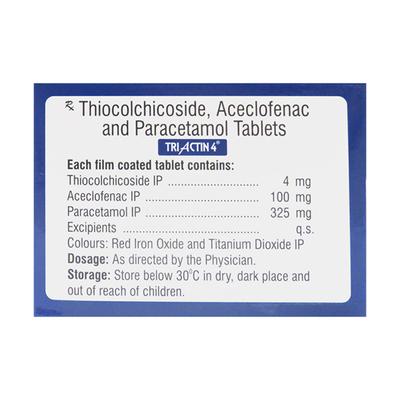 Triactin 4mg Tablet 10'S - Muscle Spasm-Mus