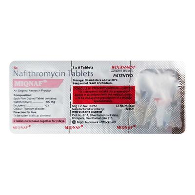 MIQNAF Tablet 6's - Bacterial Infections-Mac