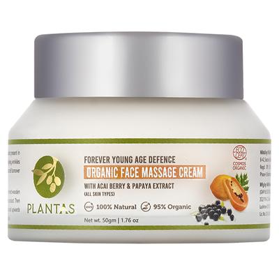 Plantas Forever Young Age Defence Organic Face Massage Cream 50 gm - Face Creams