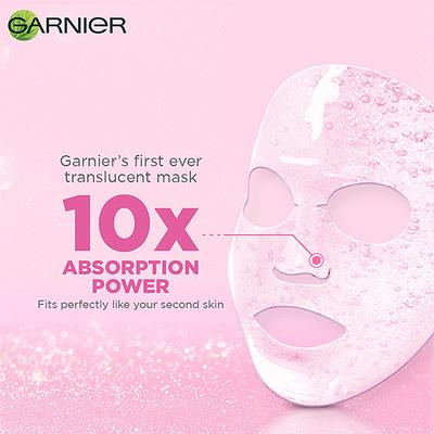 Garnier Sakura White Water Glow Serum Sheet Mask, Face Sheet Mask for Women 28 gm - Sheet Masks