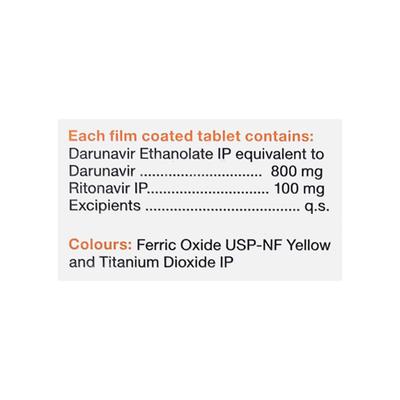 DARUVIR 800 R Tablet 30's - Viral infections-Ant