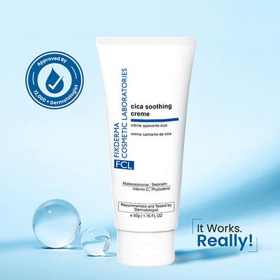Fixderma FCL Cica Soothing Cream For Soothing and Calming Effects for Sensitive Skin (50 g) - Face Moisturizers