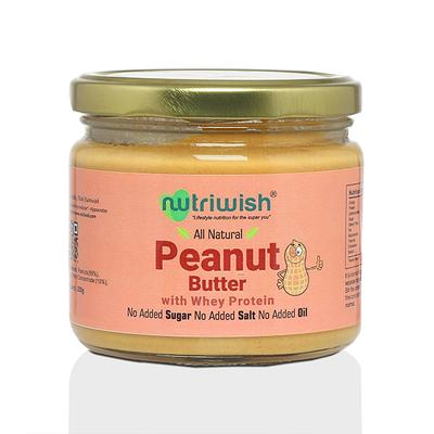 Nutriwish Peanut Butter with whey protein 250 gm - Nutritional Bars