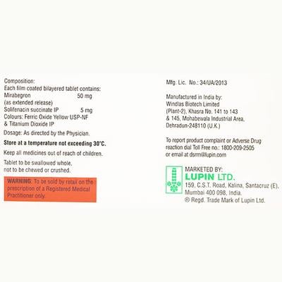 LUPIN MIRA S 50 Tablet 10's - Bladder And Prostate Disorders-Dru