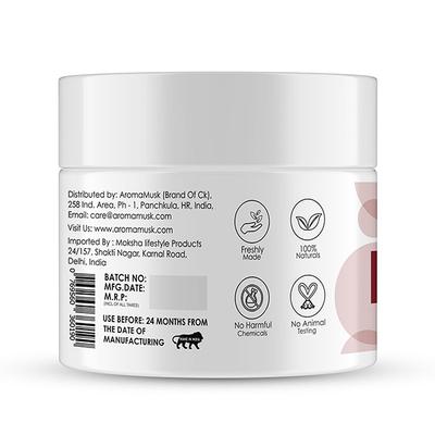 AromaMusk 100% Natural and Mineral Rich Superfine Kaolin Clay Face Mask Powder For Glowing Skin 100 gm - Face Moisturizers